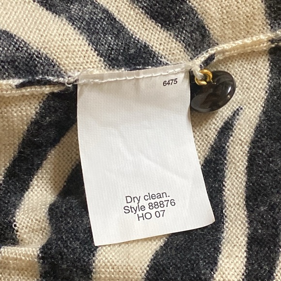 J. Crew black & white wool zebra print cardigan - Picture 11 of 11